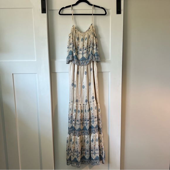 Joie Sorne print popover maxi dress size Large - Picture 2 of 7